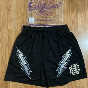 New Med Eric Emmanuel Black Bolt Shorts